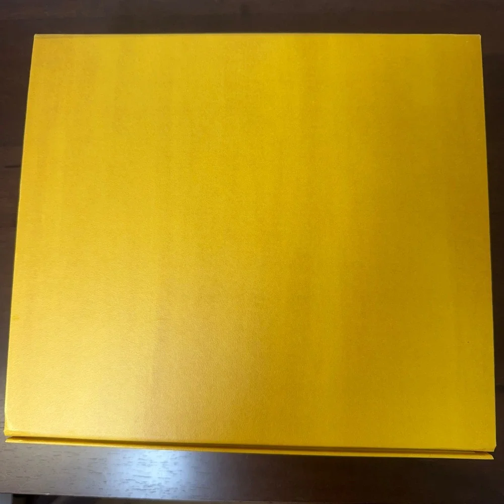 Fendi Roma Empty Yellow Magnetic Gift Box 9.5x8.5x4 Authentic Packaging w Tissue